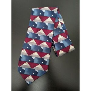 Grateful Dead Jack Straw Third Set Neck Tie 57" Silk USA Vintage 1996 Blue Red